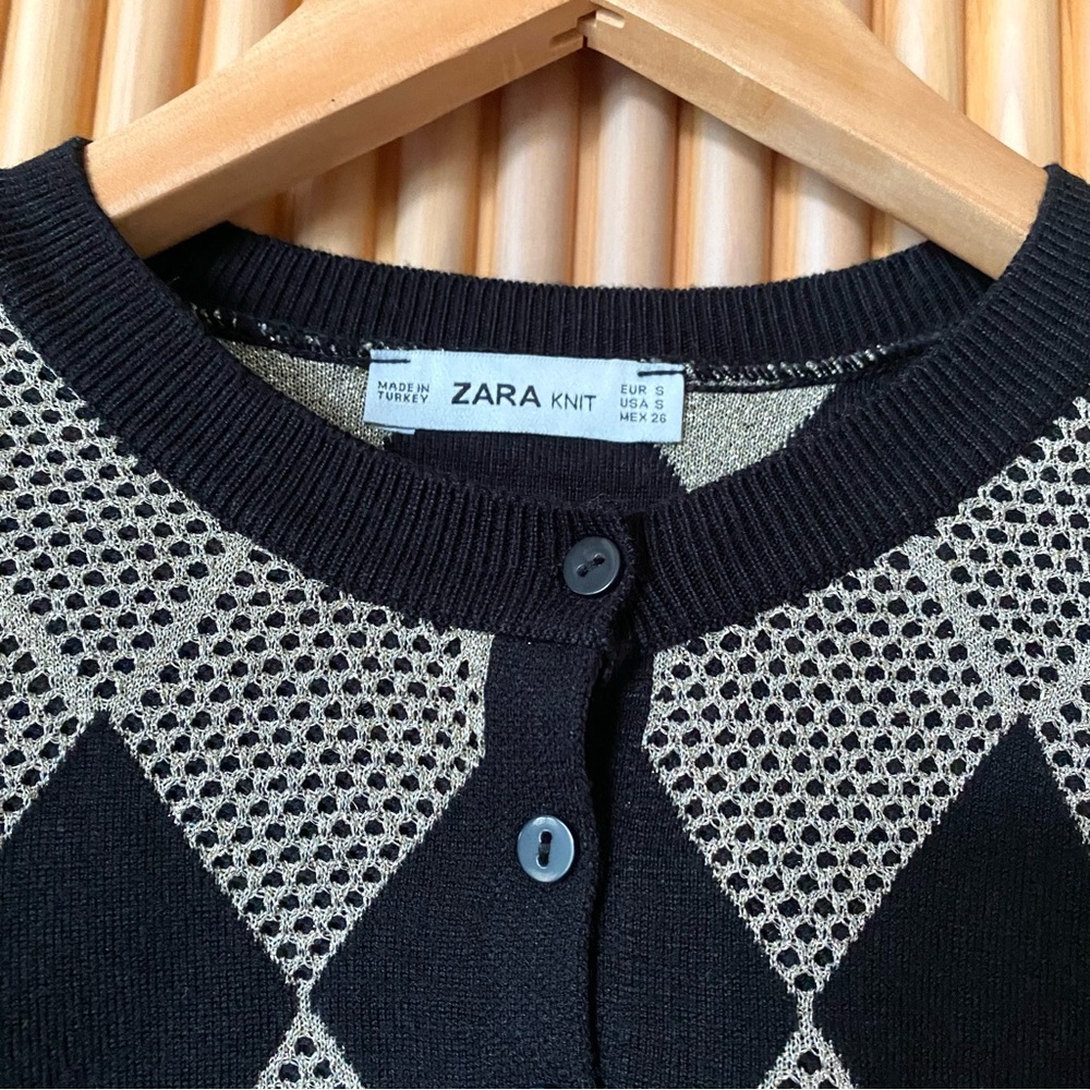 Zara argyle cardigan - Picture 7 of 8